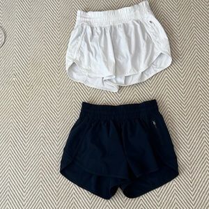 2 pairs of lululemon tracker short!